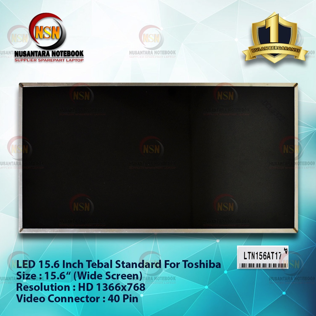 LED LCD LAYAR 15.6 INCH TEBAL STANDART FOR TOSHIBA