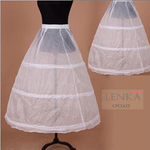 [PRODUK TERLARIS] ROK PENGEMBANG GAUN PENGANTIN PETTICOAT 3 RING PUTIH LPC003