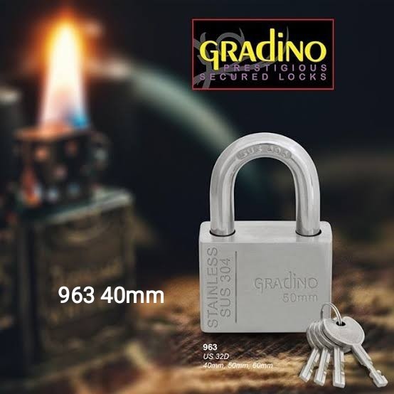 GRADINO - GEMBOK PAGAR/GEMBOK RUMAH GRADINO 963 STAINLESS SUS 304