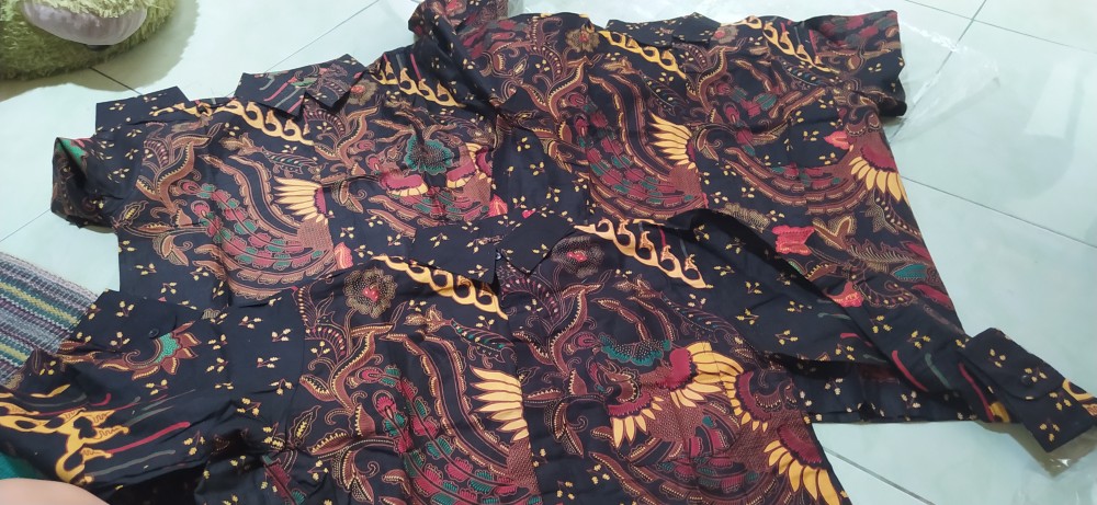 Batik Couple Keluarga Sania Ruffle Ori Ndoro Jowi Dnt Motif Kupu