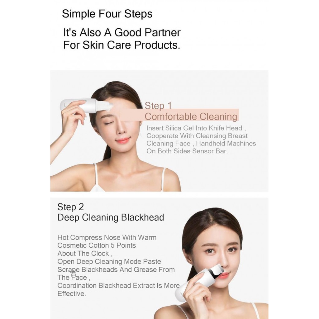 XIAOMI WELLSKINS Ultrasonic Facial Scrubber Deep Cleansing - WX-CJ101