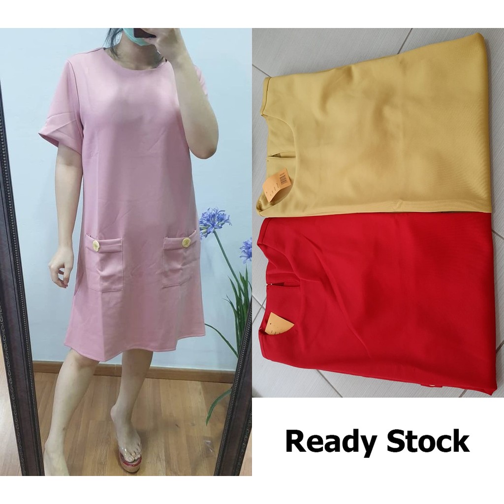 Dress Terusan Wanita Bahan Kain Kaos Helena