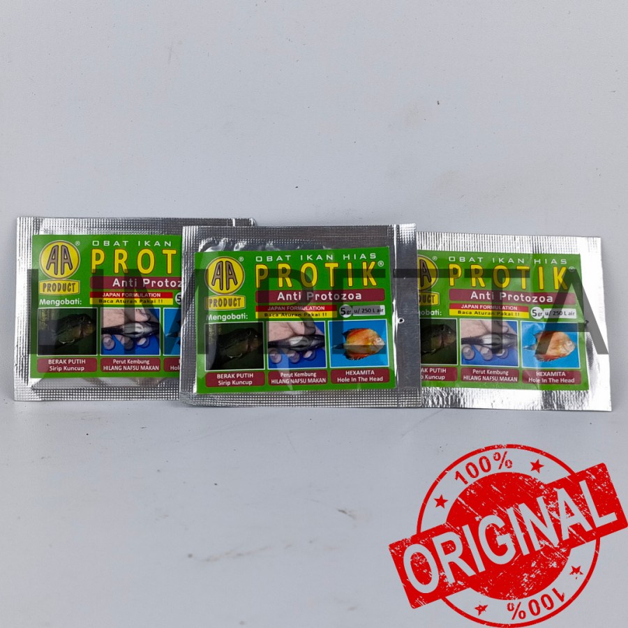 PROTIK 5 GRAM / OBAT IKAN PROTIK ANTI PROTOZOA