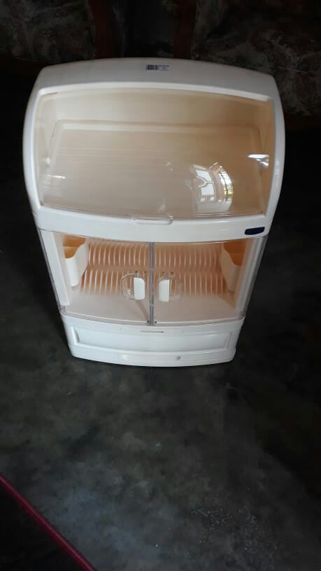Rovega Pladys Rak Piring Plastik Premium Dcb-2568 Dish Cabinet Dapur Cream Food Grade Kokoh Dcb2588