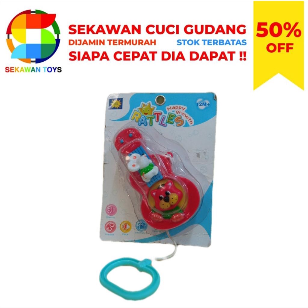 Mainan Anak TERMURAHH/Rattles  Music Tarik Gitar SEKAWAN SALE 24