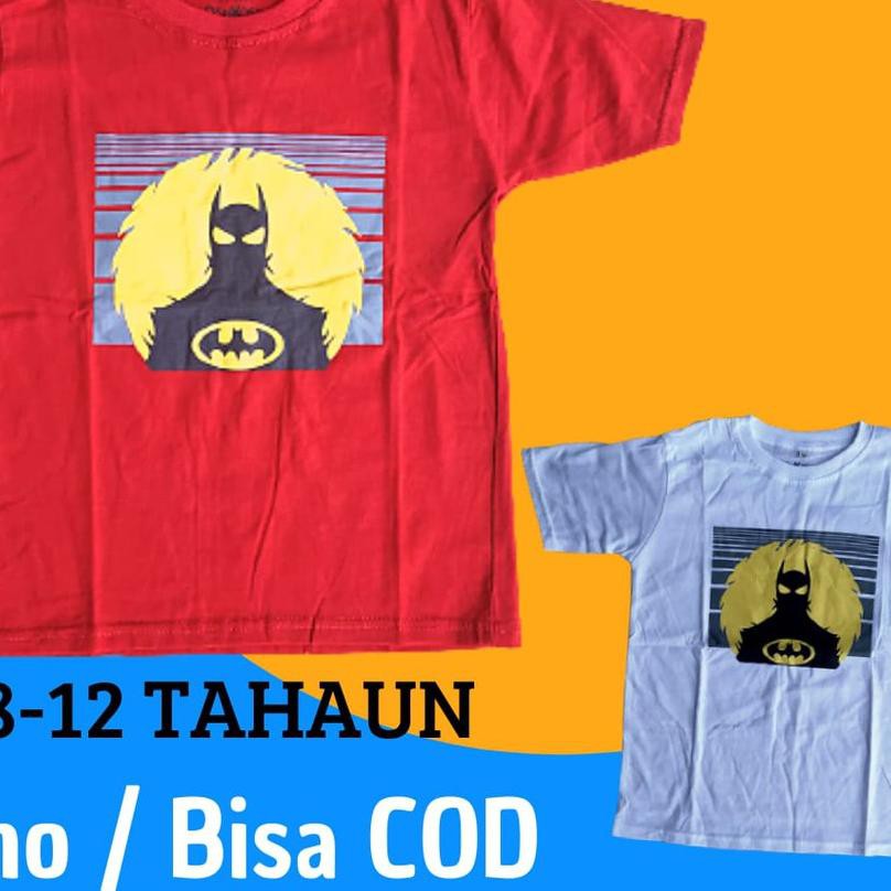 ➢ Baju kaos anak berkarakter umur 8-12 tahun tangan pendek pria ➮