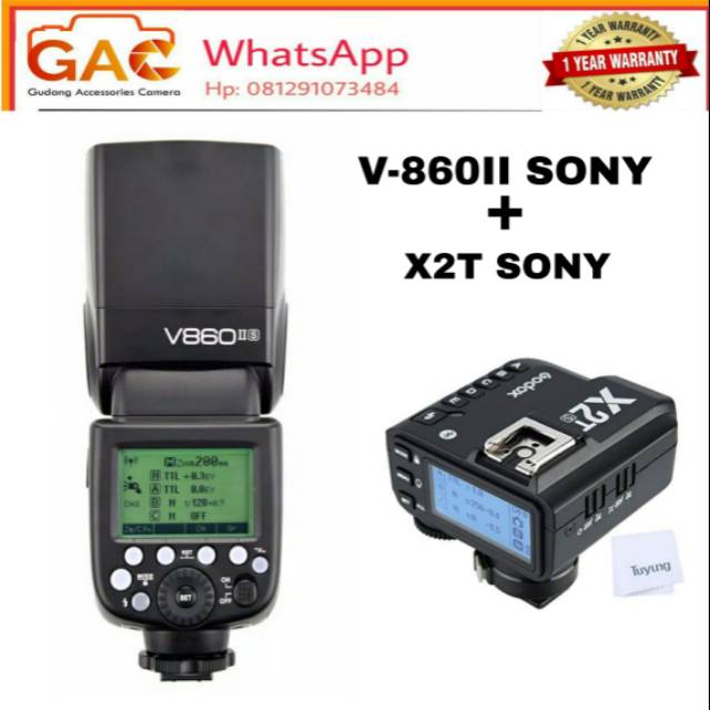 Flash GODOX V-860II Sony + triger GODOX X2T Sony