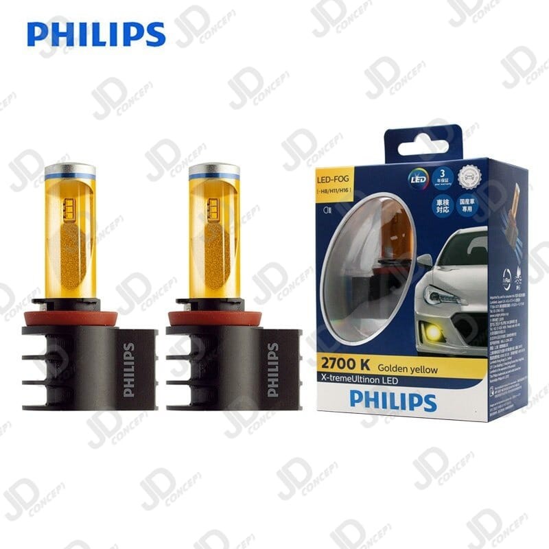 PHILIPS - XTREME ULTINON - LED FOG - H8 - H11 - H16 - YELLOW - 2700K - ORIGINAL