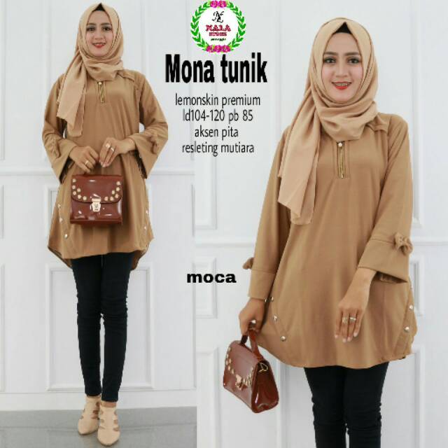 Blouse Mona Tunik Lemonskin Premium Ori Nala