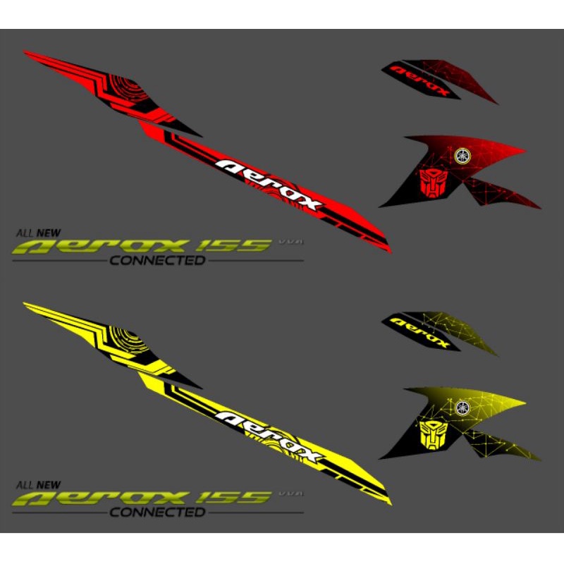 COD Striping Yamaha Aerox New 155 2021 Sticker Stiker list body motor lis Variasi