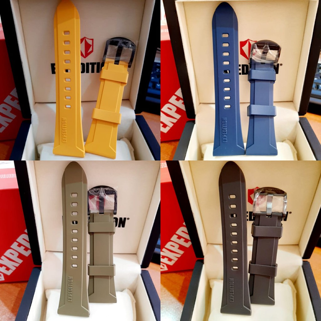 STRAP RUBBER JAM TANGAN PRIA EXPEDITION E 6782 E6782 MC ORIGINAL