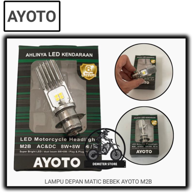 Jual Lampu Depan AYOTO M2B H6 Motor Bebek Matic Universal Headlamp