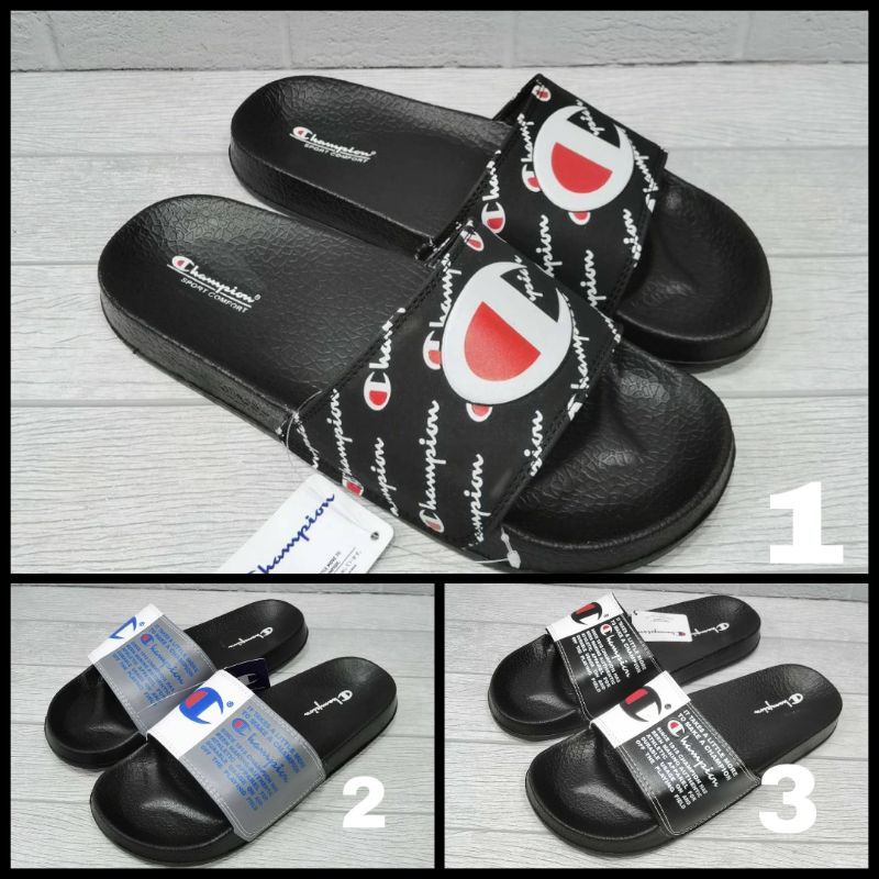 CHAMPION Sendal Slide Pria Dan wanita Cowo Dan Cewe Import Murah