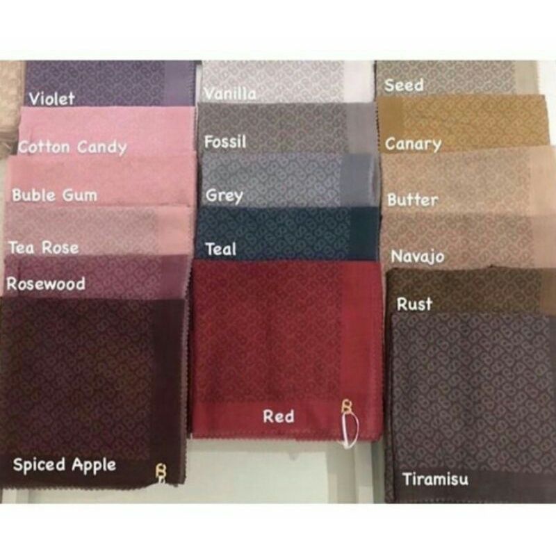 READY TAPIS SQUARE MONOGRAM SCRAMBLE VIOLET VANILLA BLACK TAPIS EMBOSSED BUTTONSCARVES