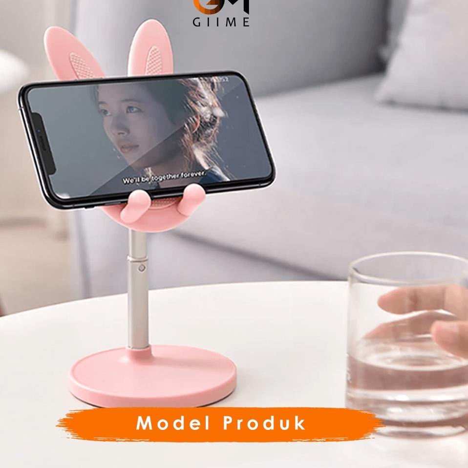 Model Baru.. Giime.Id - Holder Handphone Bentuk Telinga Kelinci Universal Multifungsi Original Impor