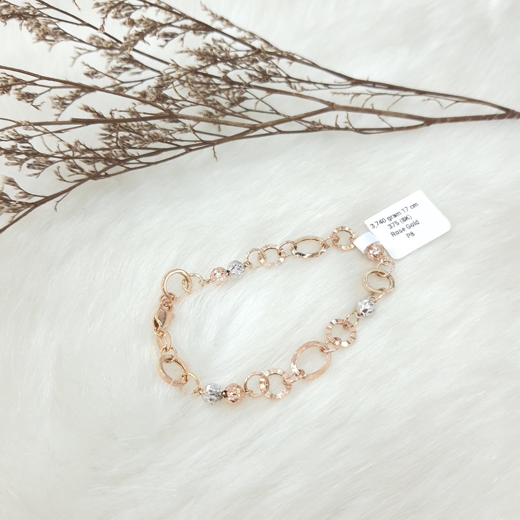 LMG GELANG EMAS RANTAI KOMBINASI - 375 9K - 2 COLOUR