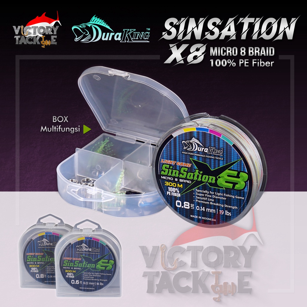 DURAKING SINSATION X8 LIGHT GAME 300 METER | SENAR PANCING | BENANG PE