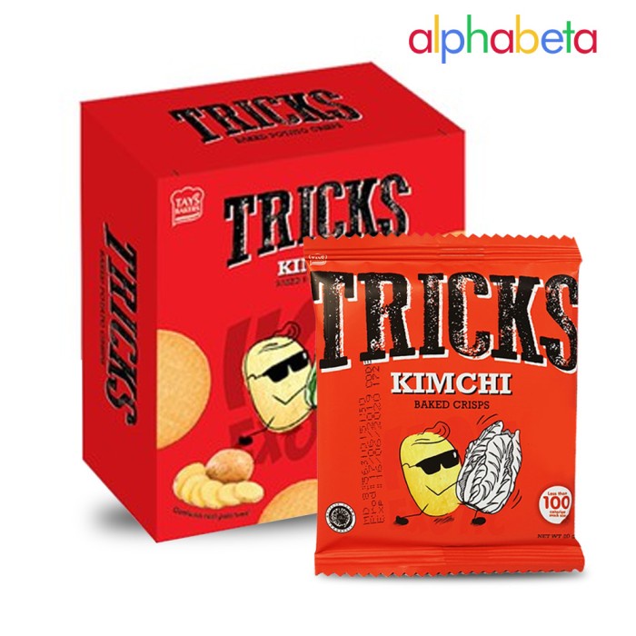 

TERBARU TRICKS CRISPS POTATO BAKED 10 X 18 GR - BISKUIT KENTANG PANGGANG - KIMCHI