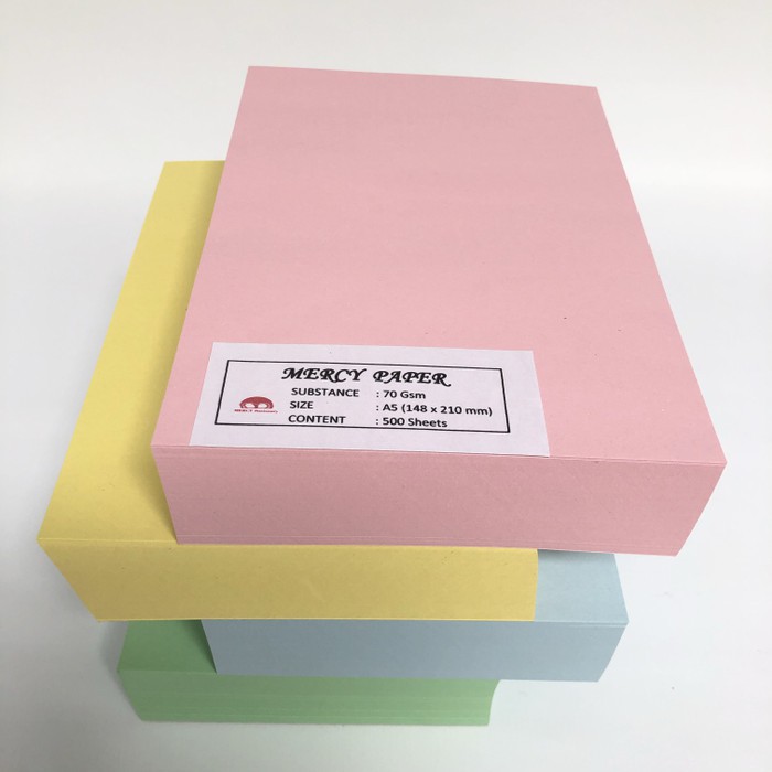 

Kertas HVS Warna A5 70 Gr - 1 Rim 500 Lembar - Merah Muda/terbaik