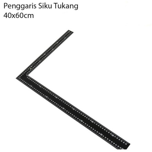 

Penggaris Siku Tukang 40x60cm - Penggaris Siku L Besar 16x24inch besi