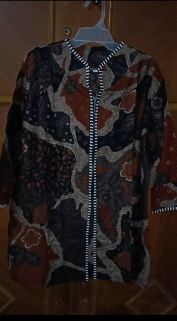 Tey-17 Batik Wanita Asj Sa Hrb026 Kenongo Tosca Pendek