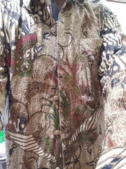 Jiwatrisna Kemeja Batik Pria Lengan Pendek Full Furing Bahan Katun Sragenan