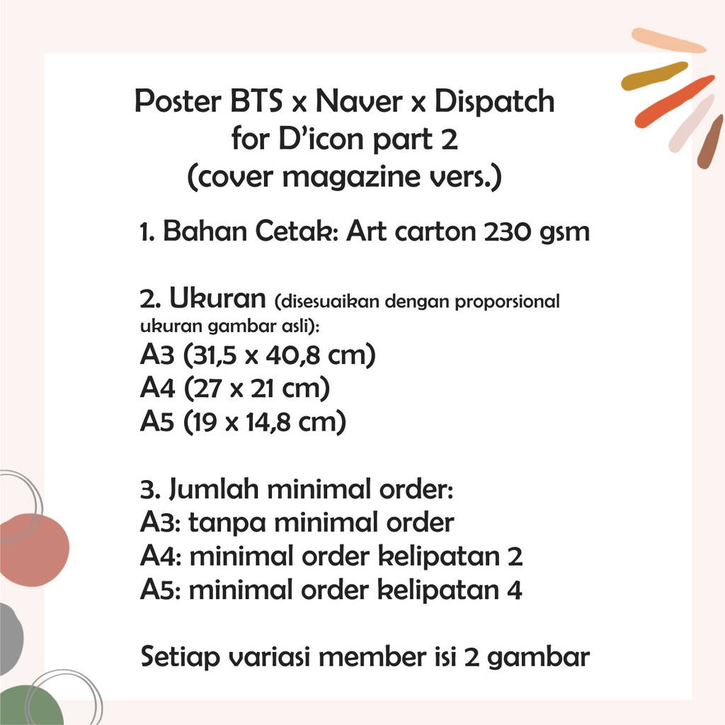 [Part 2 ] POSTER BTS x Naver Dispatch for D'icon