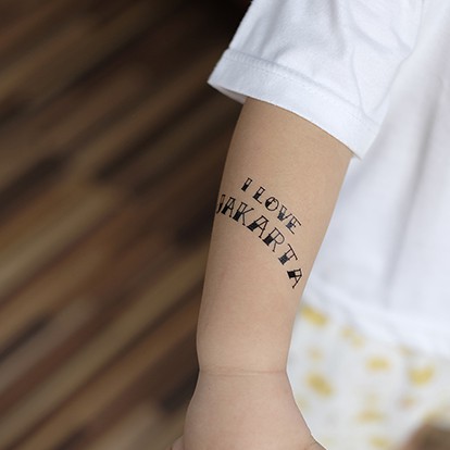 

POTATOO I LOVE JAKARTA Temporary Tatto Sticker