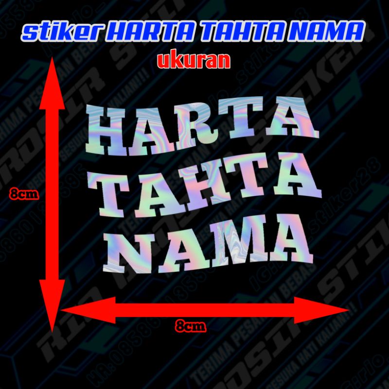 

STIKER HOLOGRAM HARTA TAHTA NAMA 2biji