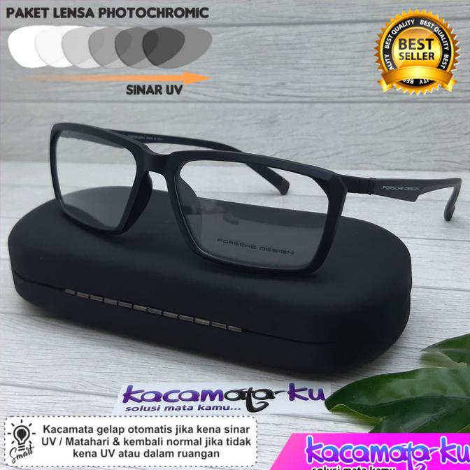 Kacamata Photocromic Baca Pria Minus Porsche Design 8369 Sporty Lentur Terbaru