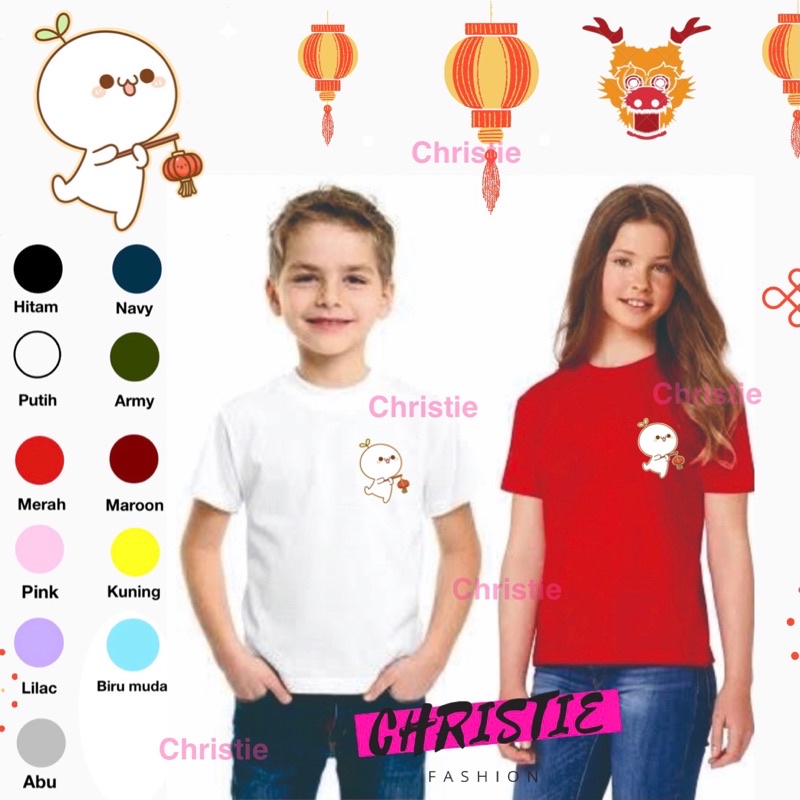 (Logo Kecil) KAOS ANAK DAN DEWASA IMLEK PENTOL QUBY #PT005 / BAJU ATASAN FAMILY COUPLE SINCIA TIGER 