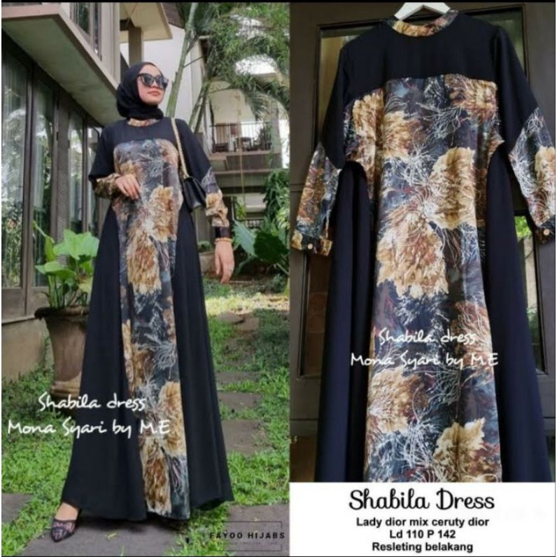 Sabila dress mona syar'i by ME ld 110 pb 142