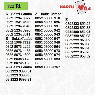 SAKTI COMBO Telkomsel Kartu As Nomor Cantik Kartu Perdana 4G Lte Obral