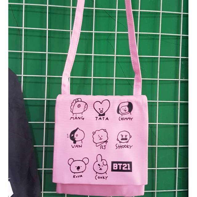 TAS BT21 SLING BAG BANGTAN BOYS KPOP TAS SLEMPANG