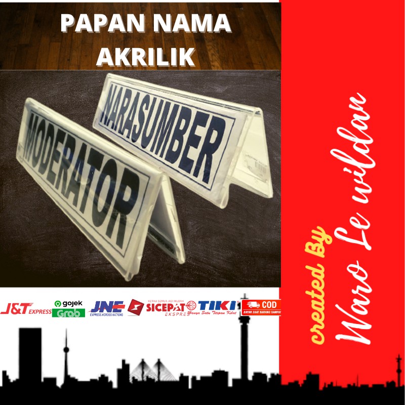 

Papan Nama akrilik Acklirik Meja Ukuran 7x20 Cm, 7x25 Cm dan 7x30Cm Tebal 2 mm Grade A Muka Belakang