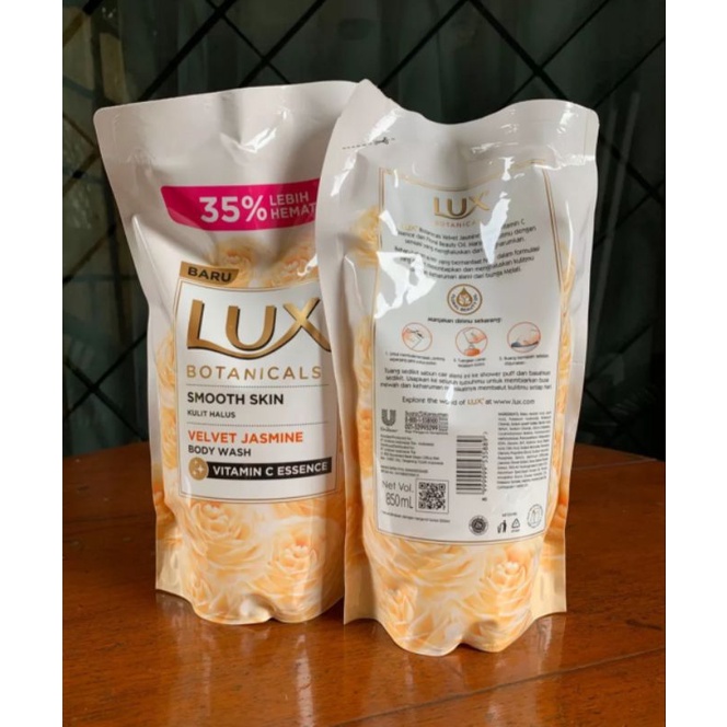 LUX BOTANICALS SABUN MANDI CAIR REFILL Lux Botanicals Velvet Jasmine 850ml+ Sakura Bloom 825ml