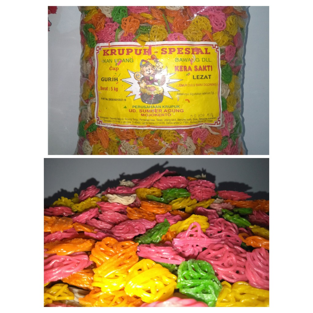 

Krupuk Mini Warna Cap Kera Sakti 250 gram (repack)