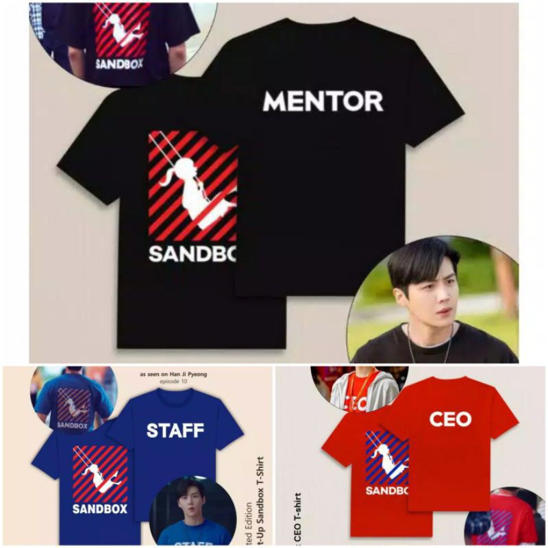 T-SHIRT KAOS SAND BOX CEO MENTOR STAFF KPOPERS