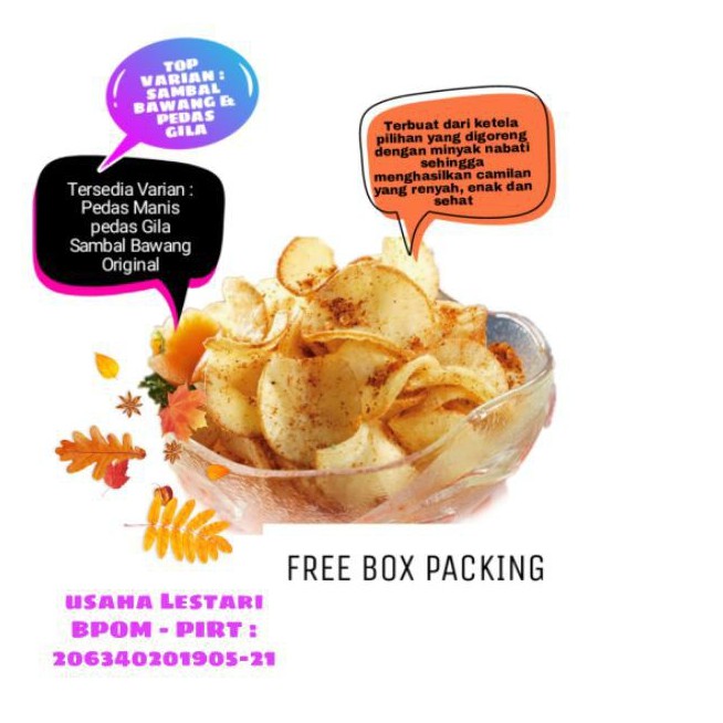 

(150 g) Kripik Ketela (Criping) *FREE BOX PACKING BPOM PIRT : 206340201905-21