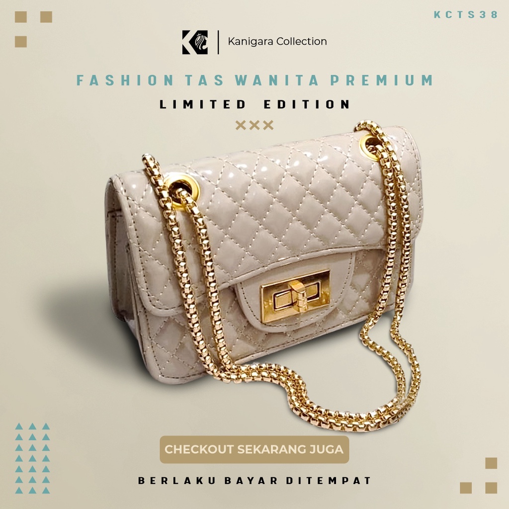 Tas Selempang Pesta Kecil Mini Rantai Ibu Ibu Kondangan Wanita Mewah Branded Terbaru Premium KCTS38