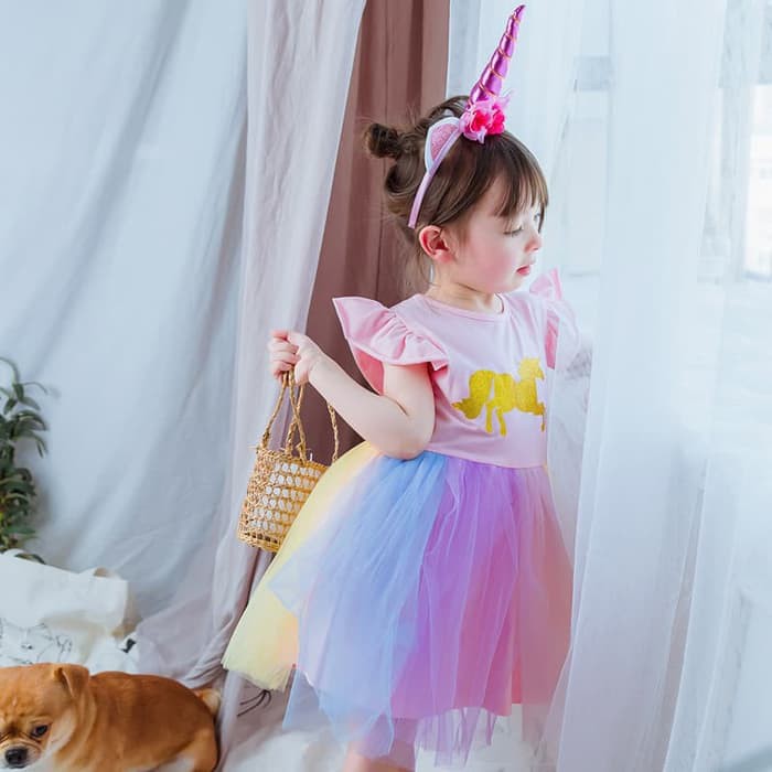 Unicorn Tutu dress girl dress anak perempuan unicorn