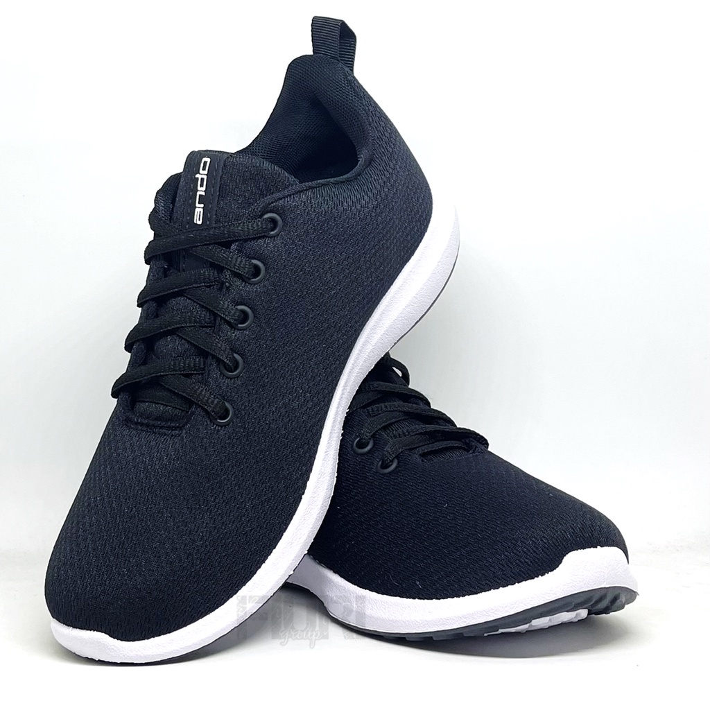 FIURI - ANDO ORIGINAL - LIAM PINO SIP 33-43 HITAM PUTIH -  SNEAKERS SPORT KANVAS SOL KARET ANAK LAKI-LAKI - SEPATU KETS TRENDY PRIA DEWASA - SEPATU OLAHRAGA LARI FITNES SENAM KERJA KULIAH SEKOLAH SD SMP SMA BERTALI COWOK MURAH PROMO DISKON BONUS KAOS KAKI