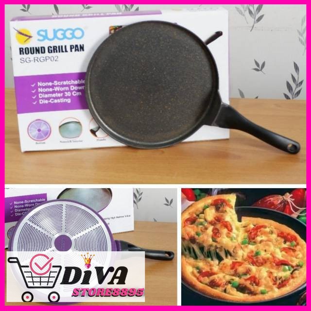 Suggo Round Grill Pan SG-RGP01 - Alat Panggang Serbaguna Anti Lengket