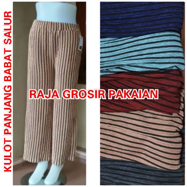 Celana Kulot Panjang Dan Pendek Dewasa Bahan Babat Salur
