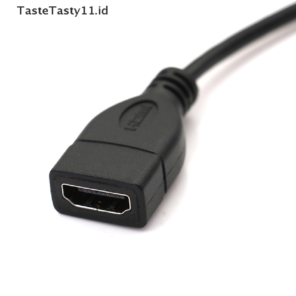 Tastetasty Kabel adapter converter Micro HDMI male Ke HDMI female Siku Kanan Kiri