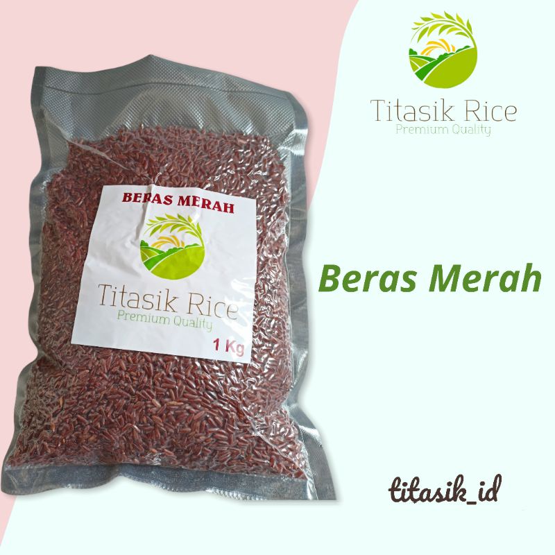 

beras merah pulen premium 1kg beras sehat slyp kepala sosoh