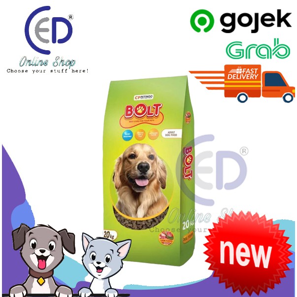 MAKANAN ANJING BOLT DOG LAMB 20KG ( KHUSUS VIA GOSEND &amp; GRAB )