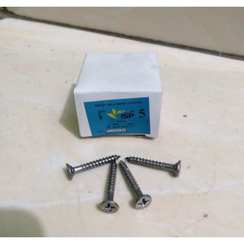 sekrup/skrup kayu 3/4" 2cm