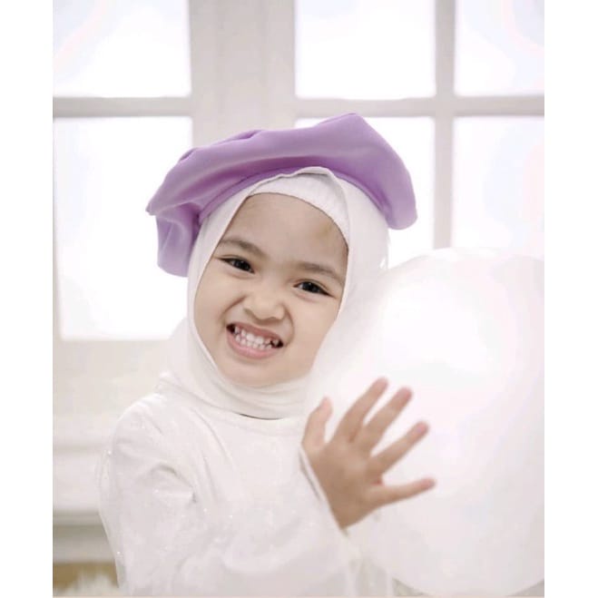 TOPI ANAK PEREMPUAN BARET FASHION KIDS CEWEK CAPLIN CAP FEDORA COWOK 2-8 TAHUN IMPORT A66-BARET UNGU