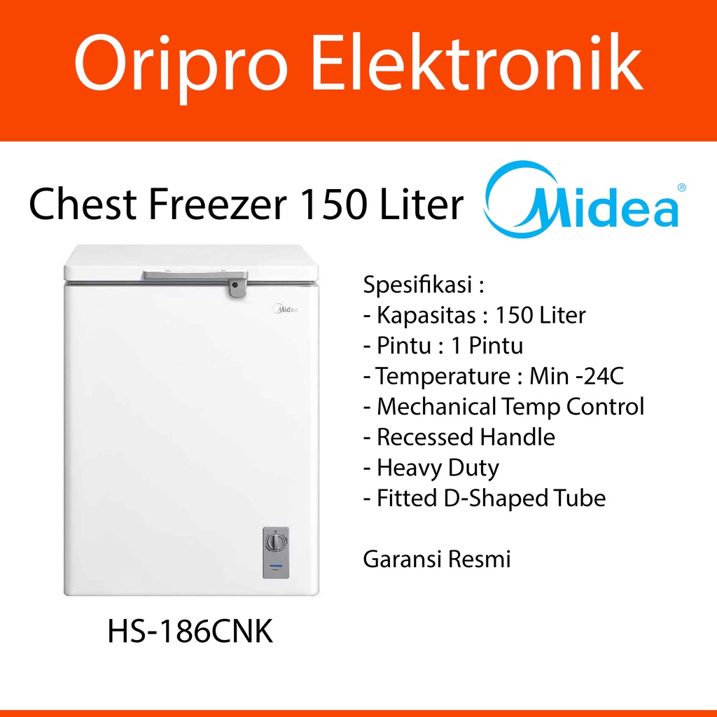 Jual Box Chest Freezer 150 Liter Midea HS186CNK HS186CNK Shopee
